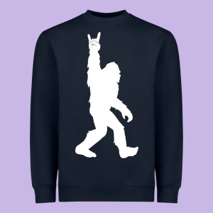 Funny Bigfoot Rock And Roll T Shirt For Sasquatch Believers Heavyweight Sweatshirt Designed By Artisfamous