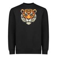 Black tiger vector face Heavyweight Sweatshirt - artisFamous