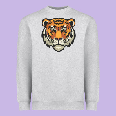 Tiger Vector Face Heavyweight Sweatshirt Designed By Artisfamous