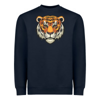 Navy tiger vector face Heavyweight Sweatshirt - artisFamous