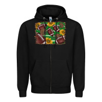 Black American football background Zipper Hoodie - BarkalooDesign