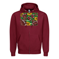 Burgundy American football background Zipper Hoodie - BarkalooDesign