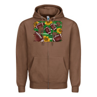 Chestnut American football background Zipper Hoodie - BarkalooDesign