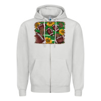 Dove Grey American football background Zipper Hoodie - BarkalooDesign