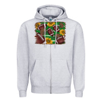Heather Grey American football background Zipper Hoodie - BarkalooDesign