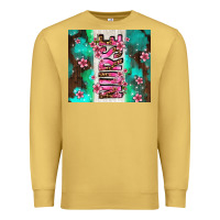 Antique Gold pink floral nurse with flowers Premium Sweatshirt - AdoDesignShop