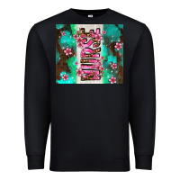 Black pink floral nurse with flowers Premium Sweatshirt - AdoDesignShop
