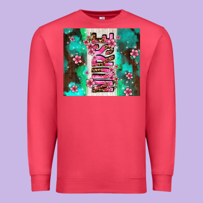 Pink Floral Nurse With Flowers Premium Sweatshirt Designed By Adodesignshop
