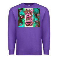 Purple pink floral nurse with flowers Premium Sweatshirt - AdoDesignShop