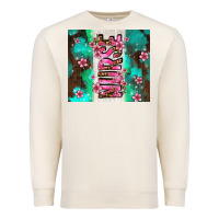 Sandshell pink floral nurse with flowers Premium Sweatshirt - AdoDesignShop