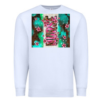 White pink floral nurse with flowers Premium Sweatshirt - AdoDesignShop