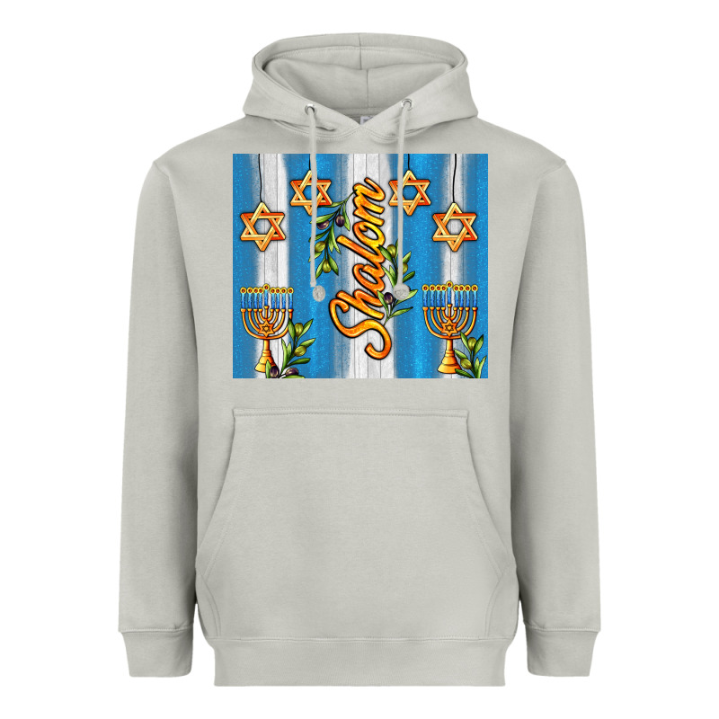 Shalom With Star Of David Heavyweight Hoodie by AdoDesignShop | Teevron