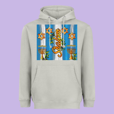 Shalom With Star Of David Heavyweight Hoodie Designed By Adodesignshop