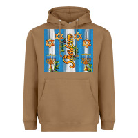 Toasted Coconut shalom with star of david Heavyweight Hoodie - AdoDesignShop