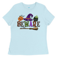 Baby Blue beware Ladies Tee - CowGirlArtShop