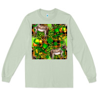 St. Patrick's Donkey With Leprechaun Long Sleeve Tee | Teevron