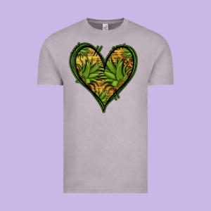 Pineapple Heart Vintage Tee Designed By Jasminsmagicworld