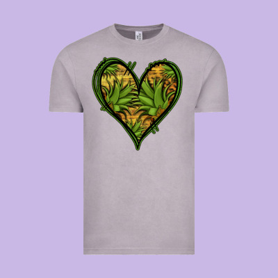 Pineapple Heart Vintage Tee Designed By Jasminsmagicworld