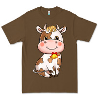 Cacao Cartoon Cow Premium Tee - HowdyJamesFarm