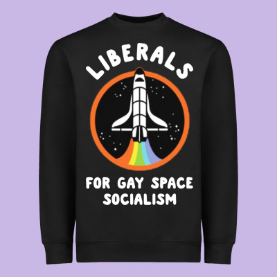 Liberals For Gay Space Socialism Heavyweight Sweatshirt Designed By Artisfamous