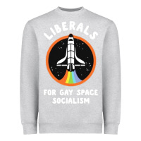 Heather Grey liberals for gay space socialism Heavyweight Sweatshirt - artisFamous