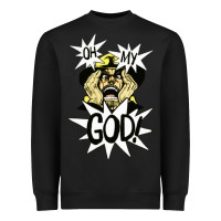 Black oh my god Heavyweight Sweatshirt - artisFamous