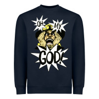 Navy oh my god Heavyweight Sweatshirt - artisFamous