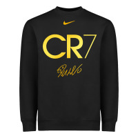 Black cr7 graphic Heavyweight Sweatshirt - artisFamous