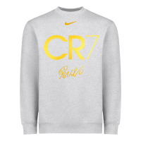Heather Grey cr7 graphic Heavyweight Sweatshirt - artisFamous