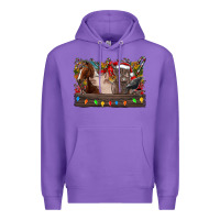 Purple festive farmyard gathering Premium Hoodie - CowhideDigitalArt