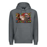 Rock festive farmyard gathering Premium Hoodie - CowhideDigitalArt