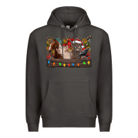 Smoke festive farmyard gathering Premium Hoodie - CowhideDigitalArt