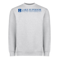 Heather Grey Lake Superior College (LSSU) Heavyweight Sweatshirt - artisFamous