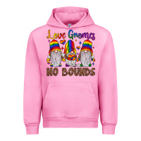 Fuchsia Pink love gnomes no bounds Urban Hoodie - JahusDesignShop