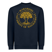 Navy Maharishi International College Heavyweight Sweatshirt - artisFamous