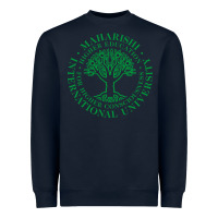 Navy Maharishi International College Heavyweight Sweatshirt - artisFamous