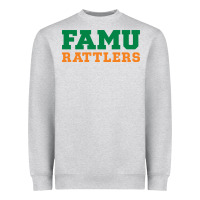 Heather Grey Famu Rattlers Heavyweight Sweatshirt - artisFamous