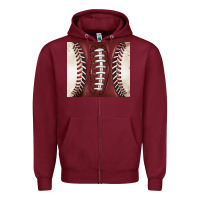 Burgundy american football and baseball Zipper Hoodie - BarkalooDesign