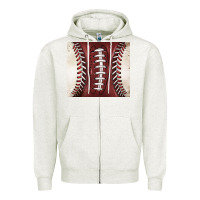 Oatmeal Heather american football and baseball Zipper Hoodie - BarkalooDesign