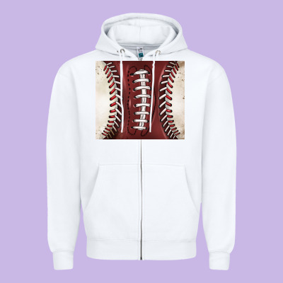 American Football And Baseball Zipper Hoodie Designed By Barkaloodesign