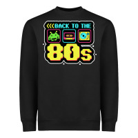 Black BACK TO THE 80S Heavyweight Sweatshirt - artisFamous