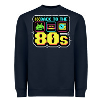Navy BACK TO THE 80S Heavyweight Sweatshirt - artisFamous