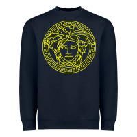 Navy VINTAGE  Medusa Heavyweight Sweatshirt - artisFamous