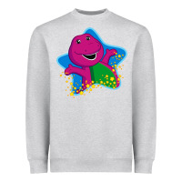 Heather Grey barney 5 Heavyweight Sweatshirt - artisFamous