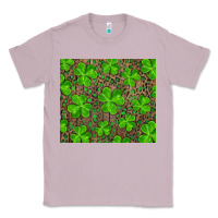 Lilac Saint Patricks Day Shamrock And Leopard Classic Tee - RanaPortraitStore