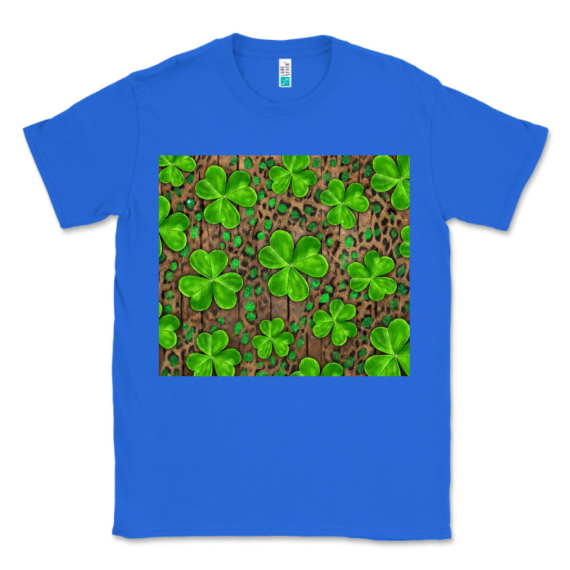 Saint Patricks Day Shamrock And Leopard Classic Tee by RanaPortraitStore | Teevron