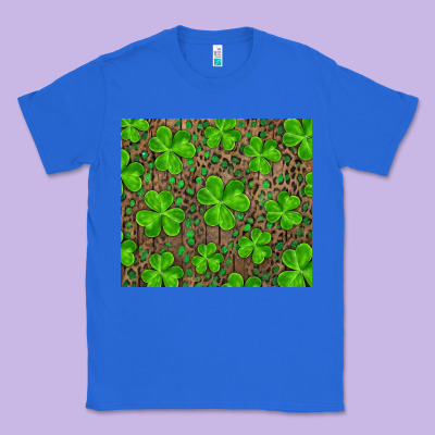Saint Patricks Day Shamrock And Leopard Classic Tee Designed By Ranaportraitstore