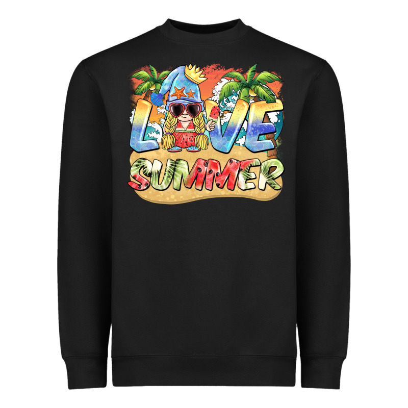 Love Summer Gnomes  Background Heavyweight Sweatshirt by BarkalooDesign | Teevron