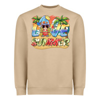 Mushroom love summer gnomes  Background Heavyweight Sweatshirt - BarkalooDesign