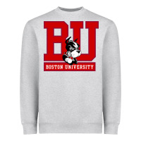 Heather Grey boston university terriers Heavyweight Sweatshirt - artisFamous